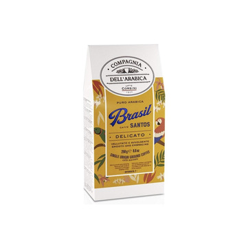 CAFÉ MOLIDO BRASIL SANTOS COMPAGNIA DELL ́ARABICA 250g